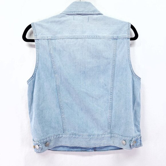 Madewell Denim Boxy Vest in Fitzgerald Wash Size Medium - Picture 3 of 15